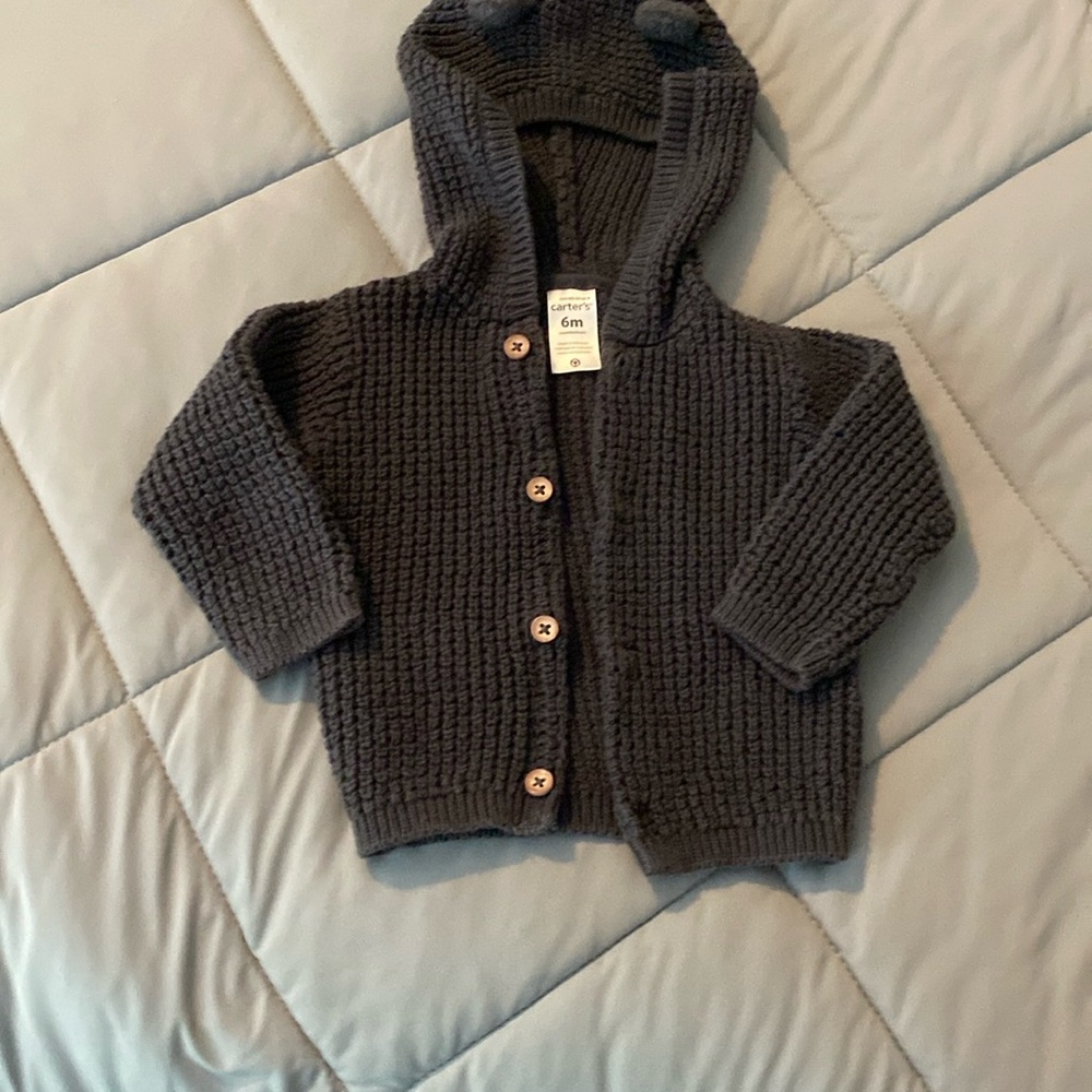 Carter's Blue Knit Baby Sweater